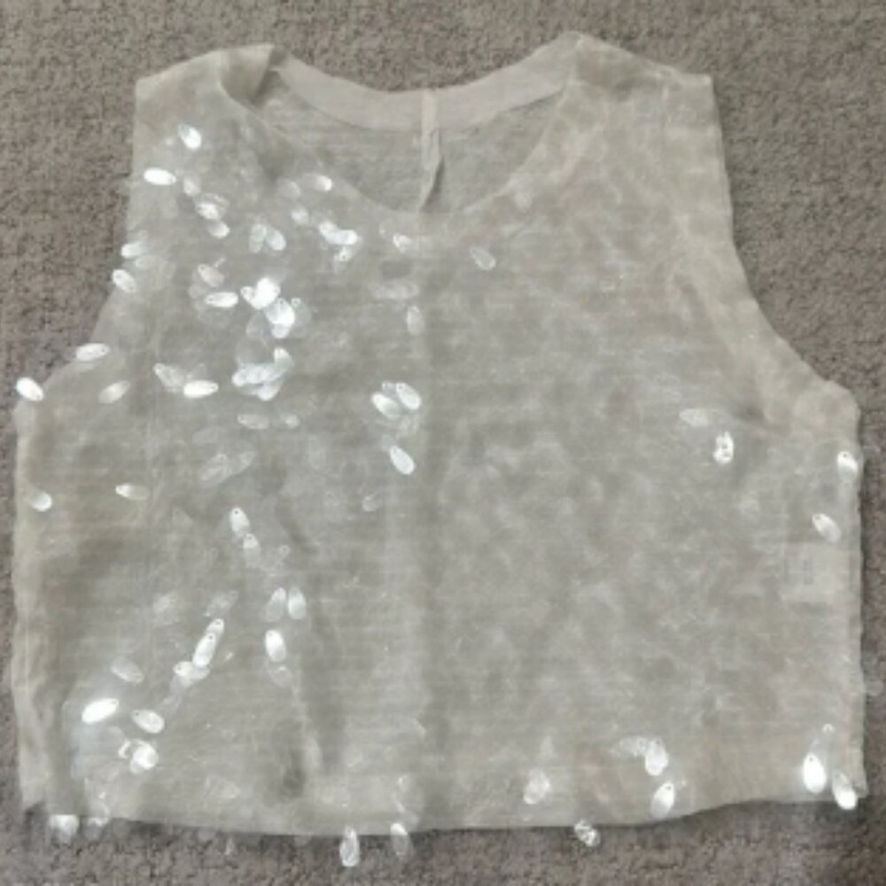 Norma Kamali sequin crop top size Small worn once